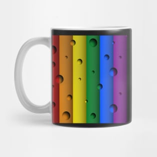 LGBTI flag colors seamless pattern (bars and holes) Mug